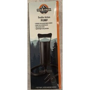 Path And Stream Double Action Foot Pump Inflates On Up And Down Strokes  New
